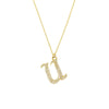 Diamond Gothic 'U' Necklace
