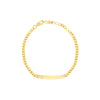 Initial ID Plate on Curb Chain Adjustable Bracelet