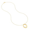Tapered Puffy Oval Pendant Necklace