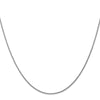 14K White Gold 1mm D/C Spiga Chain Anklet