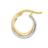 CZ Curved Mini Hoop Earrings