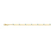 Blue Enamel and Saturn Adjustable Anklet