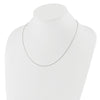 14K White Gold Adjustable 1.2mm Flat Cable Chain