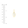 Two-Tone Double Curved Dangle Wire Earrings