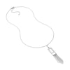 Sterling Silver Double Rectangle with Chain Fringe Necklace