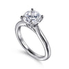 Platinum Round Solitaire Diamond Engagement Ring