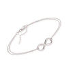 Plated Sterling Silver Infinity Bracelet