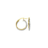15mm Intertwined Plain/Twisted Tube Hoop Earrings