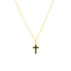 Black Enamel Cross Adjustable Necklace