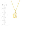 Script 'G' with Diamond Bezel Necklace