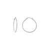 2mm x 30mm Polished Hoop Earrings