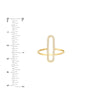 Diamond Paper Clip Frame Ring