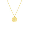 Fluted Paw Print Medallion Necklace