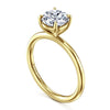 14K Yellow Gold Round Solitaire Diamond Engagement Ring
