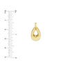 Open Teardrop Oval Charm