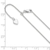 Sterling Silver RH-plated Adjustable 1mm Spiga Chain