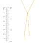 Double Staple Bar Lariat Necklace