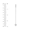 CZ Bar Dangle Double Sided Earrings