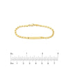 Kid's ID Bracelet on Heart Mirror Rope Chain