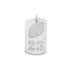 Personalized 2-piece Football Dog Tag Charms