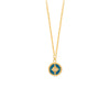Turquoise Enamel Star Medallion Necklace