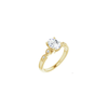 14K Yellow 8x6 mm Oval Engagement Ring Mounting