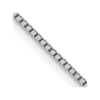 14K White Gold .8mm Box with Spring Ring Clasp Chain