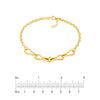 Hollow Teardrop Link Adjustable Bracelet