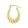 Scalloped Oval Hoop Earrings