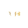 Diamond Thunder Bolt Micro Stud Earrings
