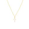 White Cross Enamel Pendant Necklace