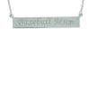Plated Sterling Silver Baseball Mom Bar Necklace