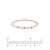 Diamond Trio Station Rose Mesh Bangle