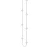Sterling Silver Hammered Disc Station Long Necklace