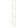 Sterling Silver Hammered Disc Station Long Necklace