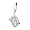 Plated Sterling Silver Filigree Square Drop Earrings