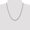 14K White Gold 4mm Diamond-Cut Rope Chain