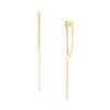 Front to Back Staple Bar Drop Chain Earrings