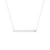 Thin Bar Necklace with 1pt Diamond