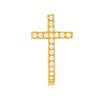 Sterling Silver CZ Curved Cross Stud Earrings