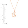 Script 'G' with Diamond Bezel Necklace