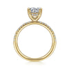 14K Yellow Gold Round Diamond Engagement Ring