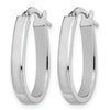 10K White Gold Polished U-Shape Hoop Earrings