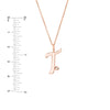 Script 'T' with Diamond Bezel Necklace