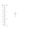 Sterling Silver CZ Curved Cross Stud Earrings
