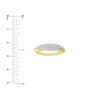 Diamond Pave Ribbed Dome Ring