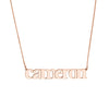 7mm Typewriter Font Nameplate Necklace