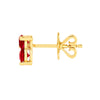3.5mm Ruby Trio Stud Earrings