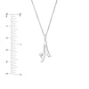 Script “A” Initial with Diamond Bezel Necklace