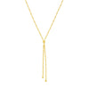 Hammered Forzentina Chain Lariat Necklace